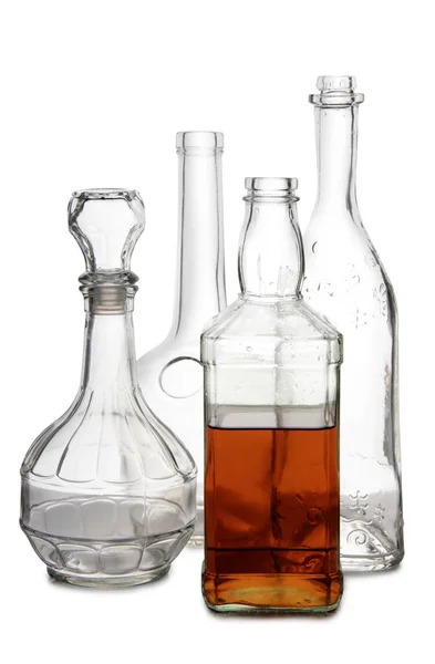 Konyakos üvegek, fehér — Stock Fotó