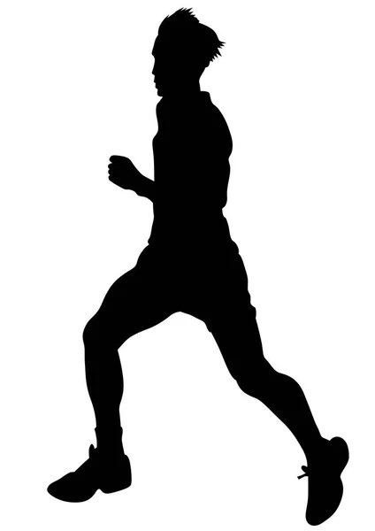 Courir sportif homme dix — Image vectorielle