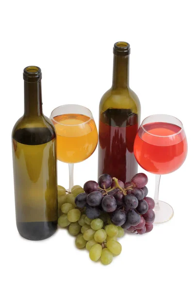 Borospohár és a szőlő kilenc — Stock Fotó