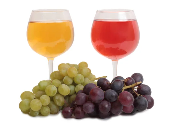 Borospohár és a szőlő egyik — Stock Fotó