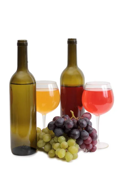 Borospohár és a szőlő nyolc — Stock Fotó
