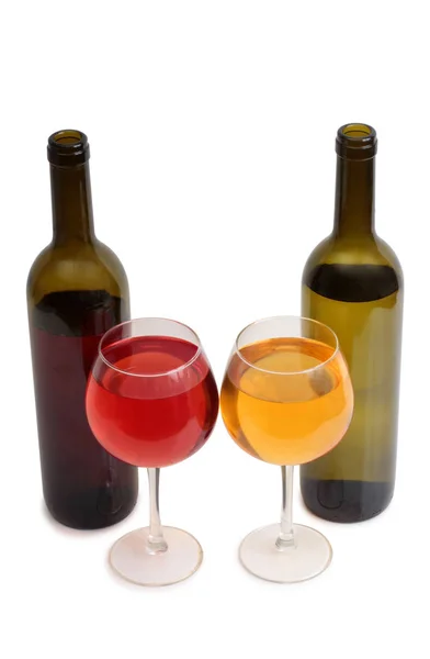 Copo de vinho em branco cinco — Fotografia de Stock