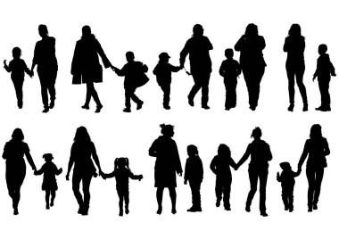 Anne ve çocuk beyaz