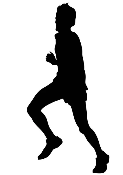 Courir sport hommes cinq — Image vectorielle