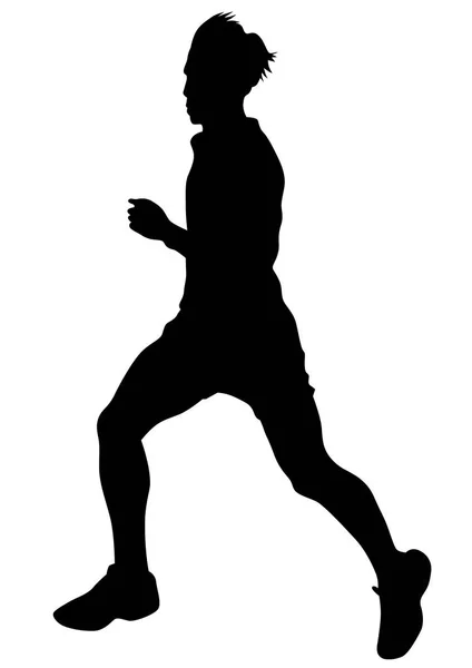 Courir sport hommes quatre — Image vectorielle