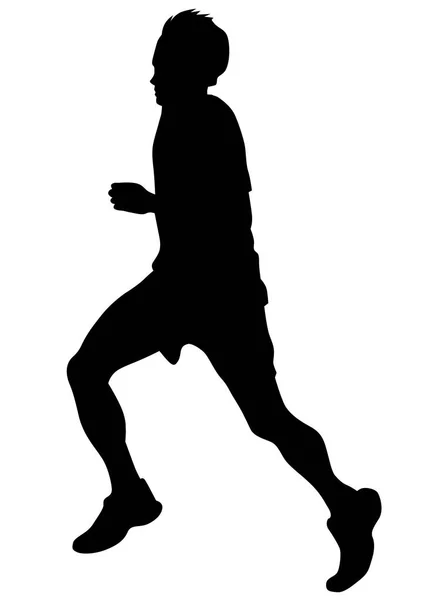 Correre sport uomini sei — Vettoriale Stock