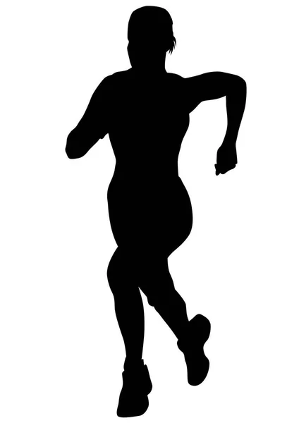 Mujeres corriendo en blanco once — Archivo Imágenes Vectoriales
