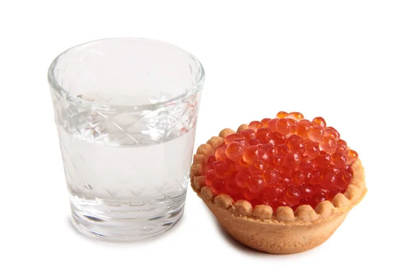 Vodka e caviar sete — Fotografia de Stock