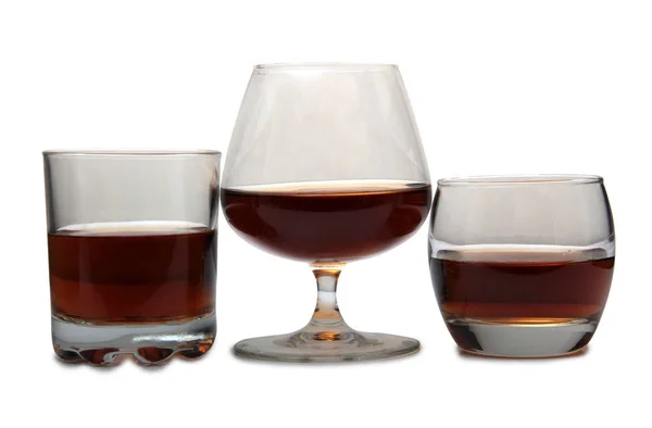 Brandy en cognac zes — Stockfoto