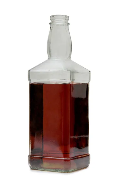 Bottiglia Cognac su sette bianco — Foto Stock