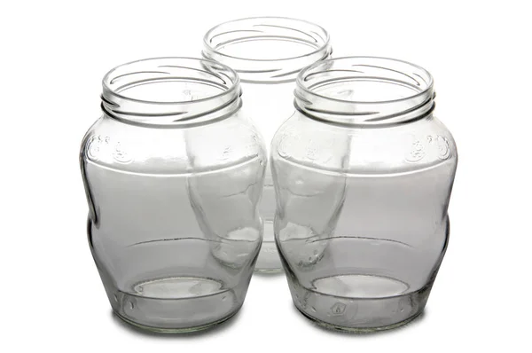 Empty glass jars two — Stock Photo, Image