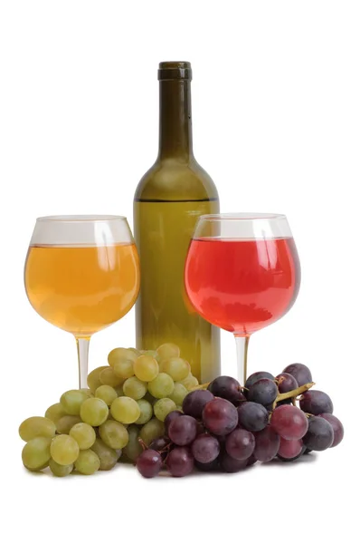 Bor és a szőlő három — Stock Fotó