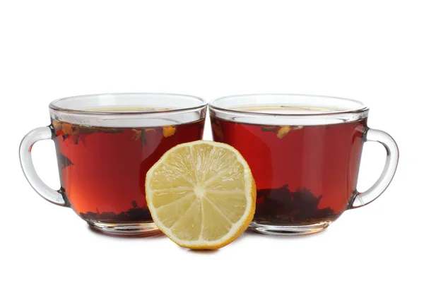 Tea and lemon three two — Stock Photo, Image