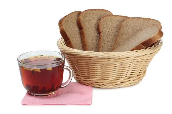 Chá e pão um — Fotografia de Stock