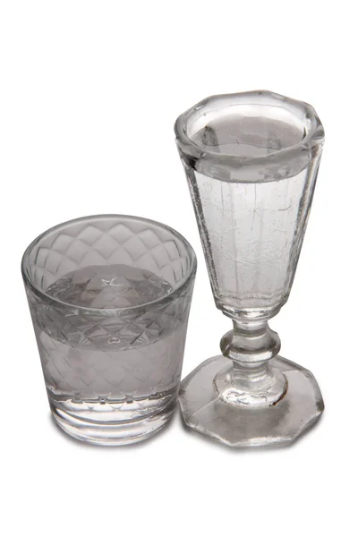 Vodka em vidro vintage oito — Fotografia de Stock