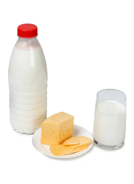 Queso y leche uno — Foto de Stock