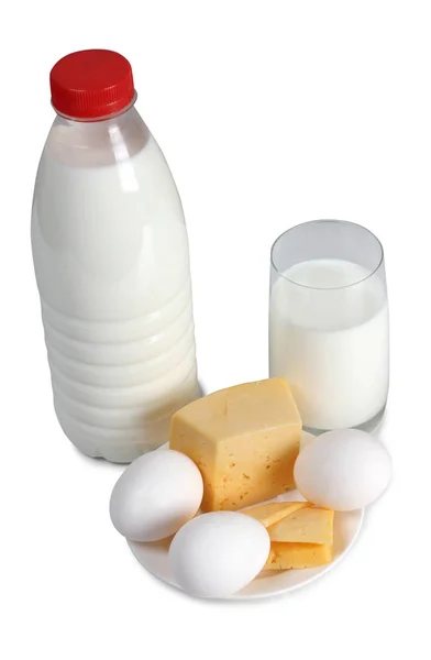 Queso y leche cuatro — Foto de Stock