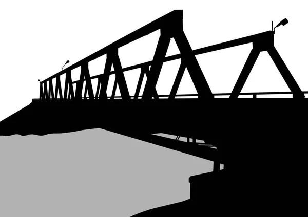 Puente metálico moderno dos — Vector de stock