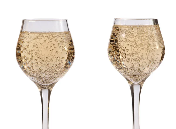 Champagne glass on white two — Stock Photo, Image