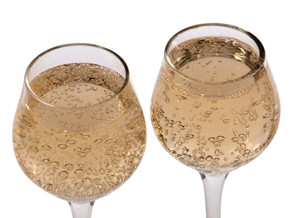 Champagne glass on white three — Stock Photo, Image