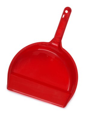 Kırmızı plastik kaşık bir