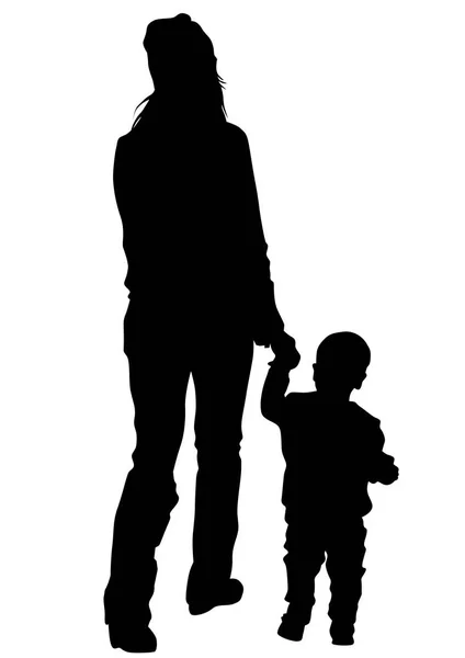 Maman et enfant trois — Image vectorielle