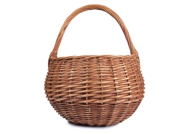 Wicker basket on white one — Stock Photo, Image