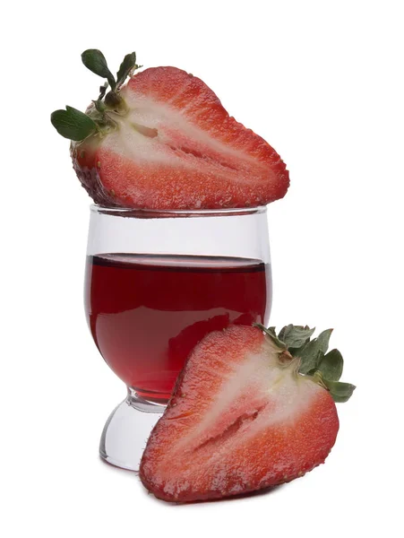 Strawberry and cocktail two — Stock Photo, Image