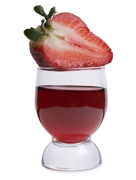 Morango e um cocktail — Fotografia de Stock