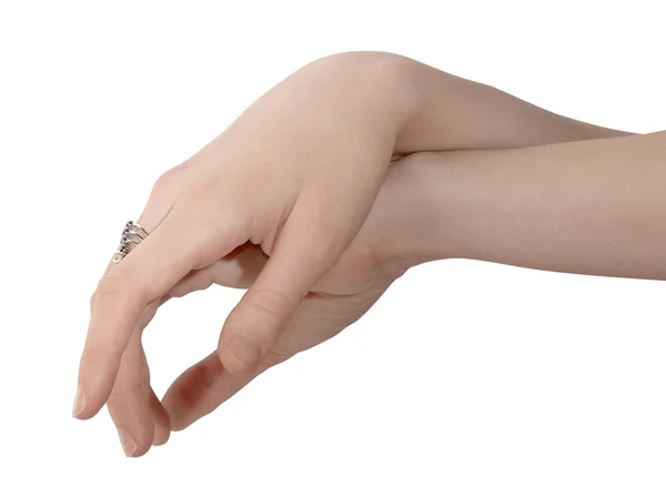 Hand mit Ring zwei — Stockfoto