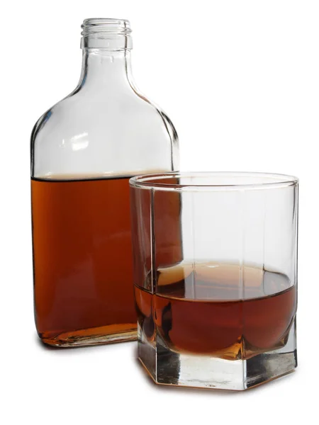 Whiskey retro vidro três — Fotografia de Stock
