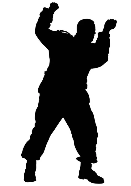 Soldat sur dix blancs — Image vectorielle