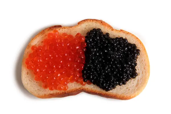 Caviar e pão seis — Fotografia de Stock