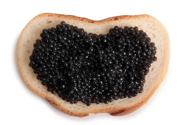 Caviar e pão três — Fotografia de Stock