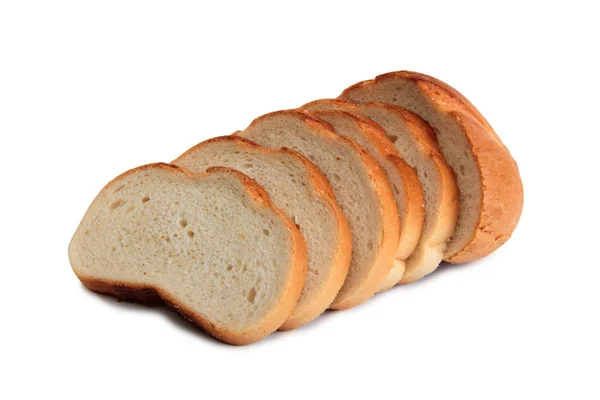Bread on white one — Stock Photo, Image