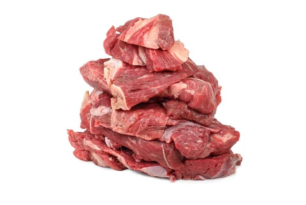 Meat on white four — Stock Photo, Image