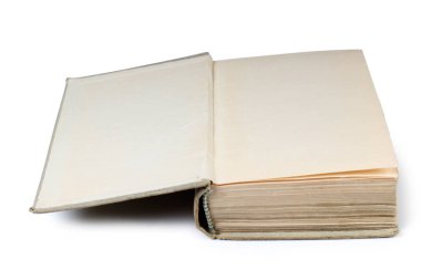 Beyaz üzerine eski bir kitap