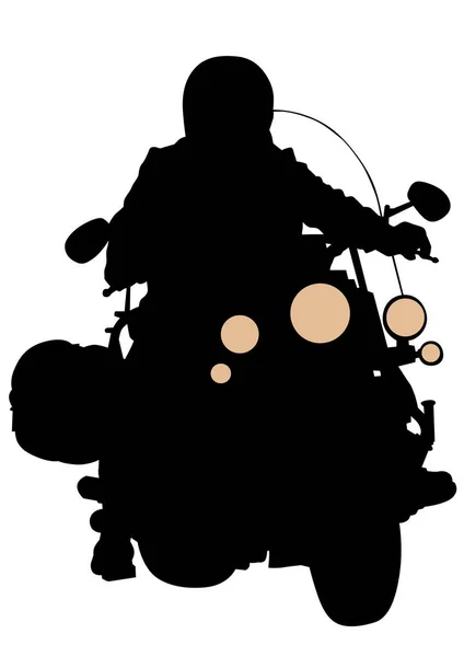 Man på motorcykel två — Stock vektor