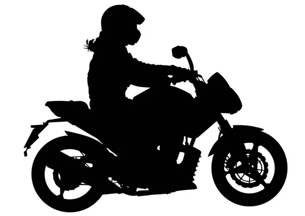 Motociclista whit motor três — Vetor de Stock