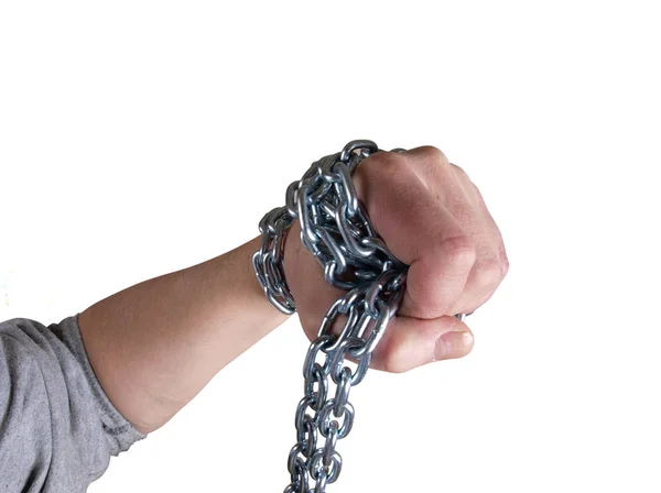 Chain on hand six — Stock Photo, Image