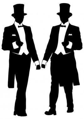 Silindir şapkalı üç adam