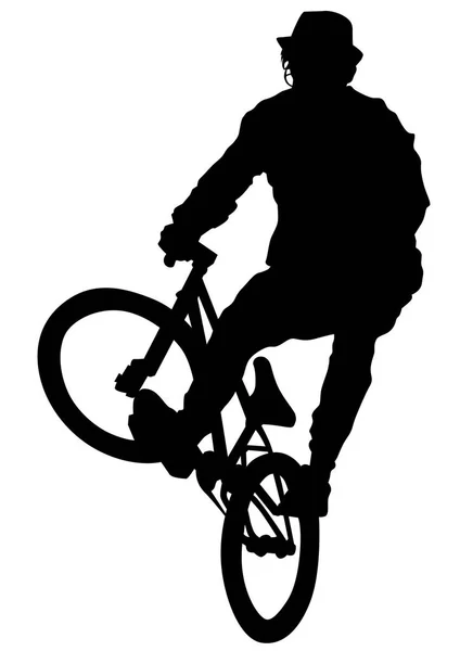 Cyklista chlapci pět — Stockový vektor