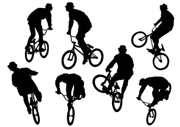 Ciclista hombre dos — Vector de stock