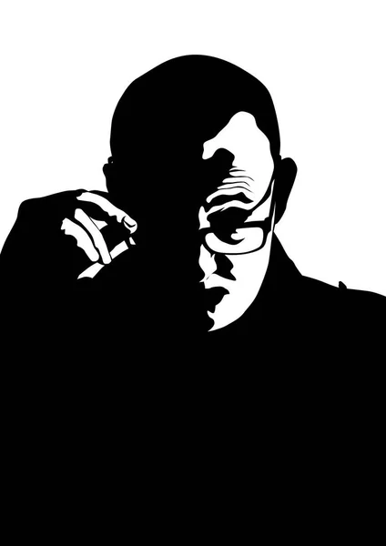 Homme à lunettes deux — Image vectorielle