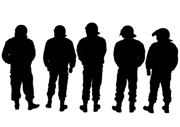 Soldat en uniforme trois — Image vectorielle