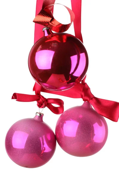 Christmas balls and toy six — Stock Photo, Image