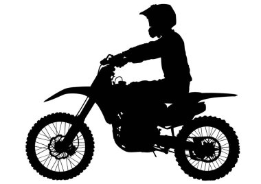 Beyaz arka plan üzerinde spor motorlu bisiklet