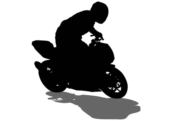 Спортивний Мотоцикл Білому Тлі — стоковий вектор
