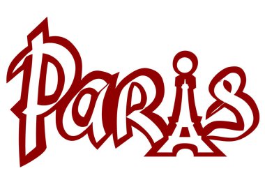 Logo Paris harflerle ve kule silüeti