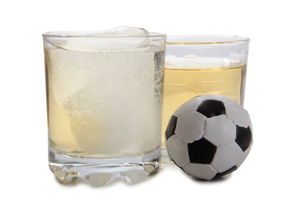 Glass Beer Mug Ball White Background — Stock Photo, Image